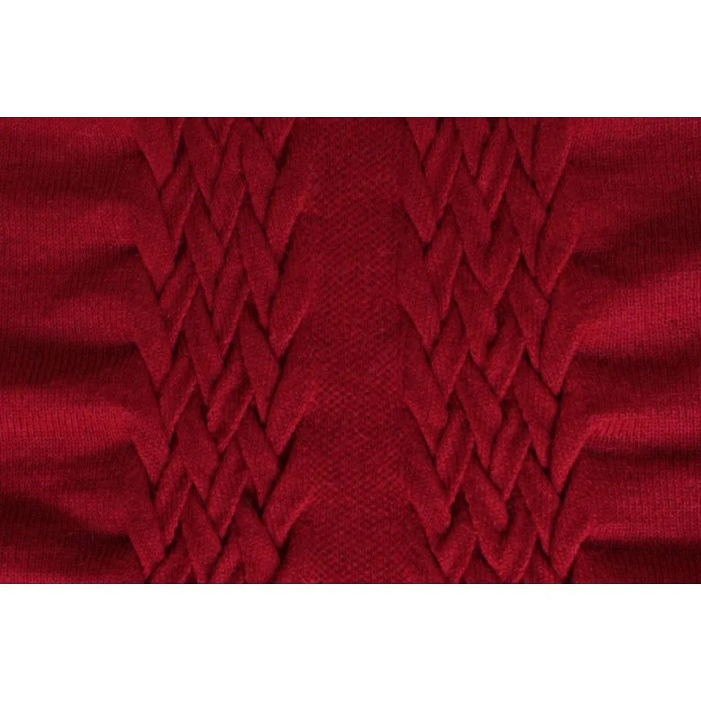 Women's 100% Baby Alpaca Knitted Braided Poncho Cape