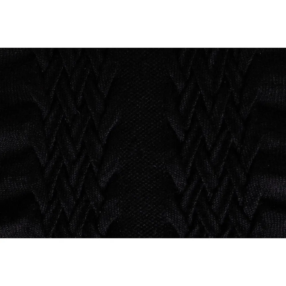 Women's 100% Baby Alpaca Knitted Braided Poncho Cape