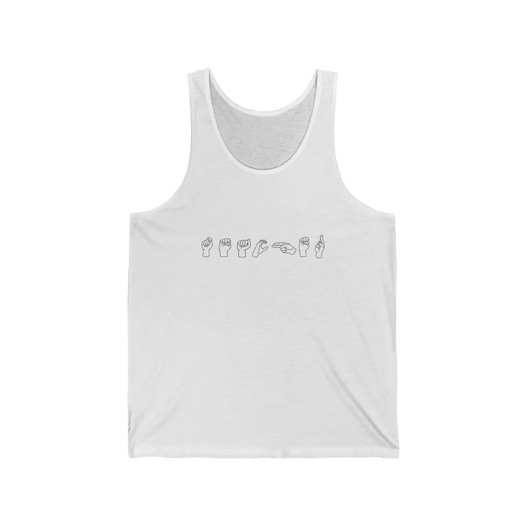 Women's American Sign Language "Teacher" Jersey Tank