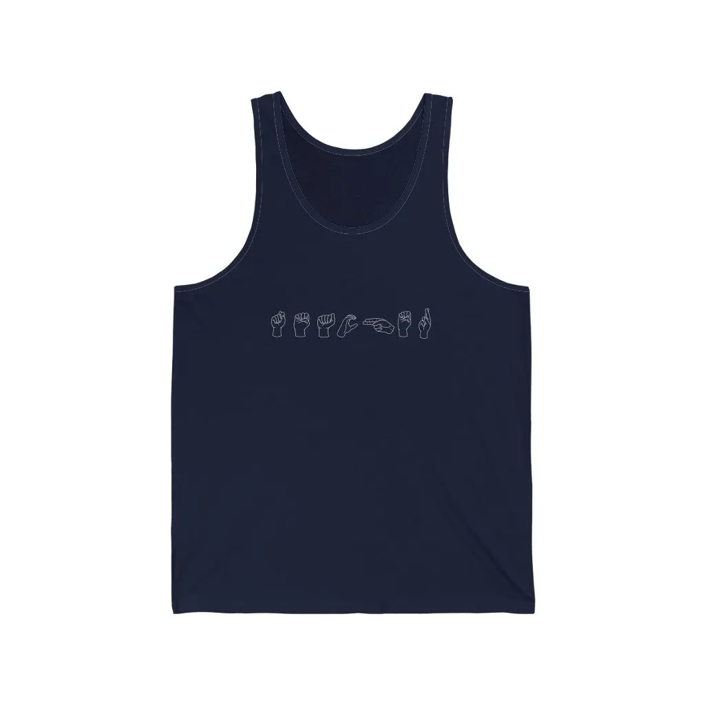 Women's American Sign Language "Teacher" Jersey Tank