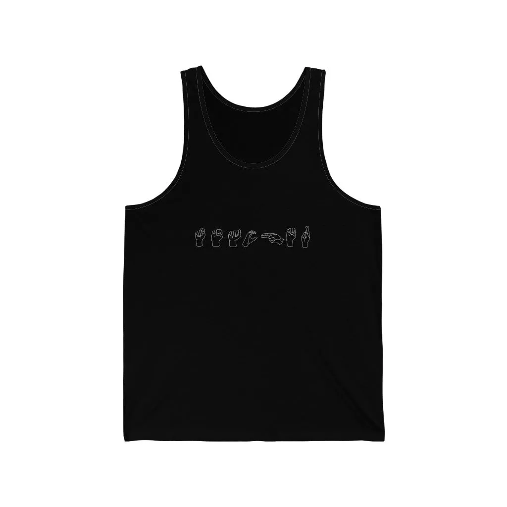 Women's American Sign Language "Teacher" Jersey Tank