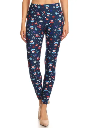 Women's Regular American Spirit Pattern Printed Leggings