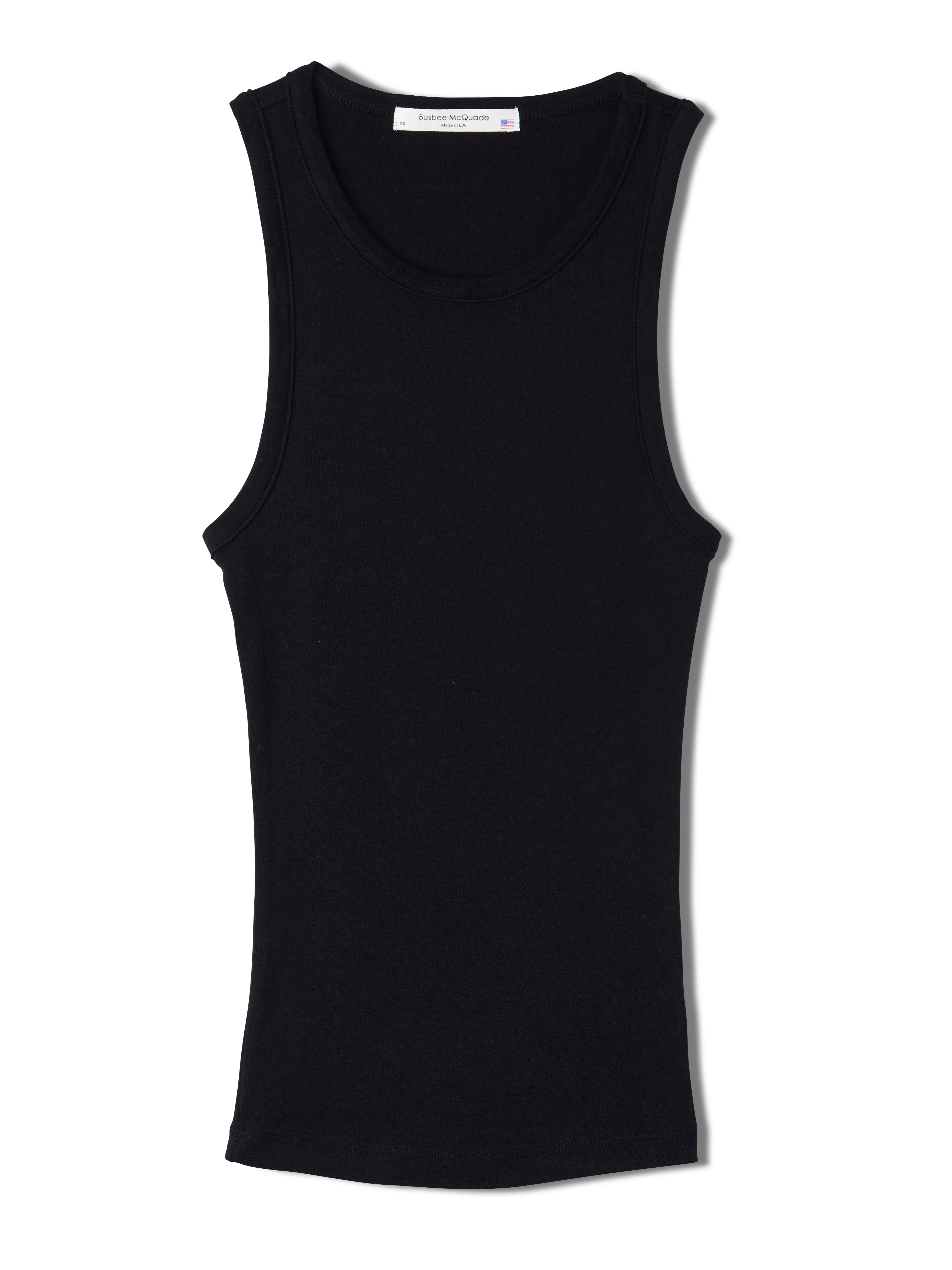 women’s rib tank - black