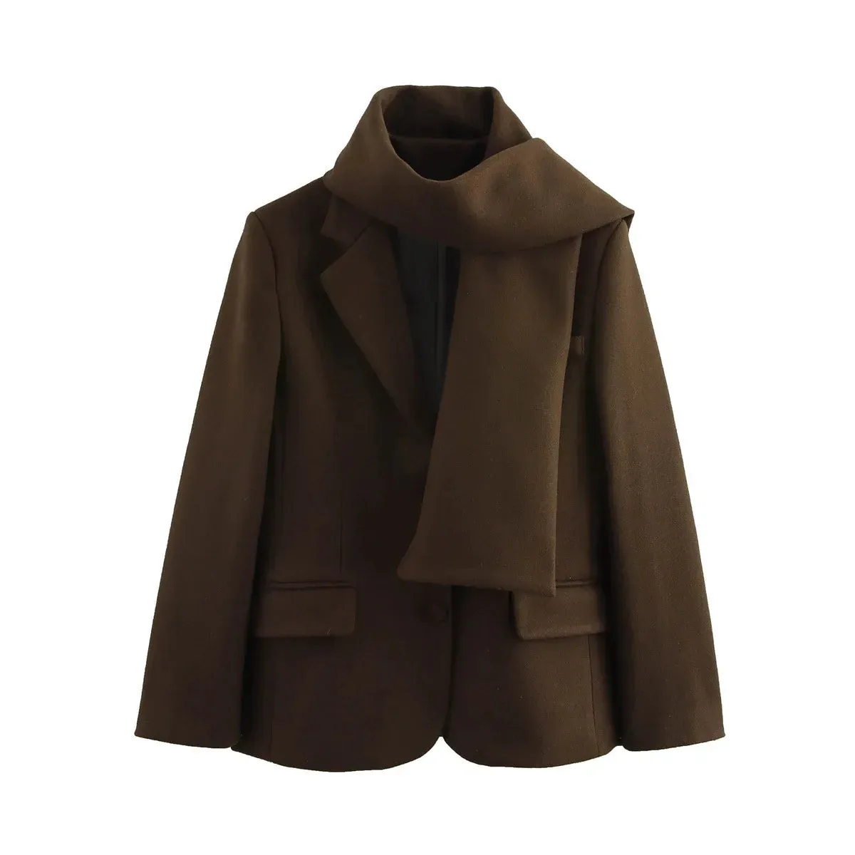 Woolen Blazer Jacket  Loose Long Sleeve Coat