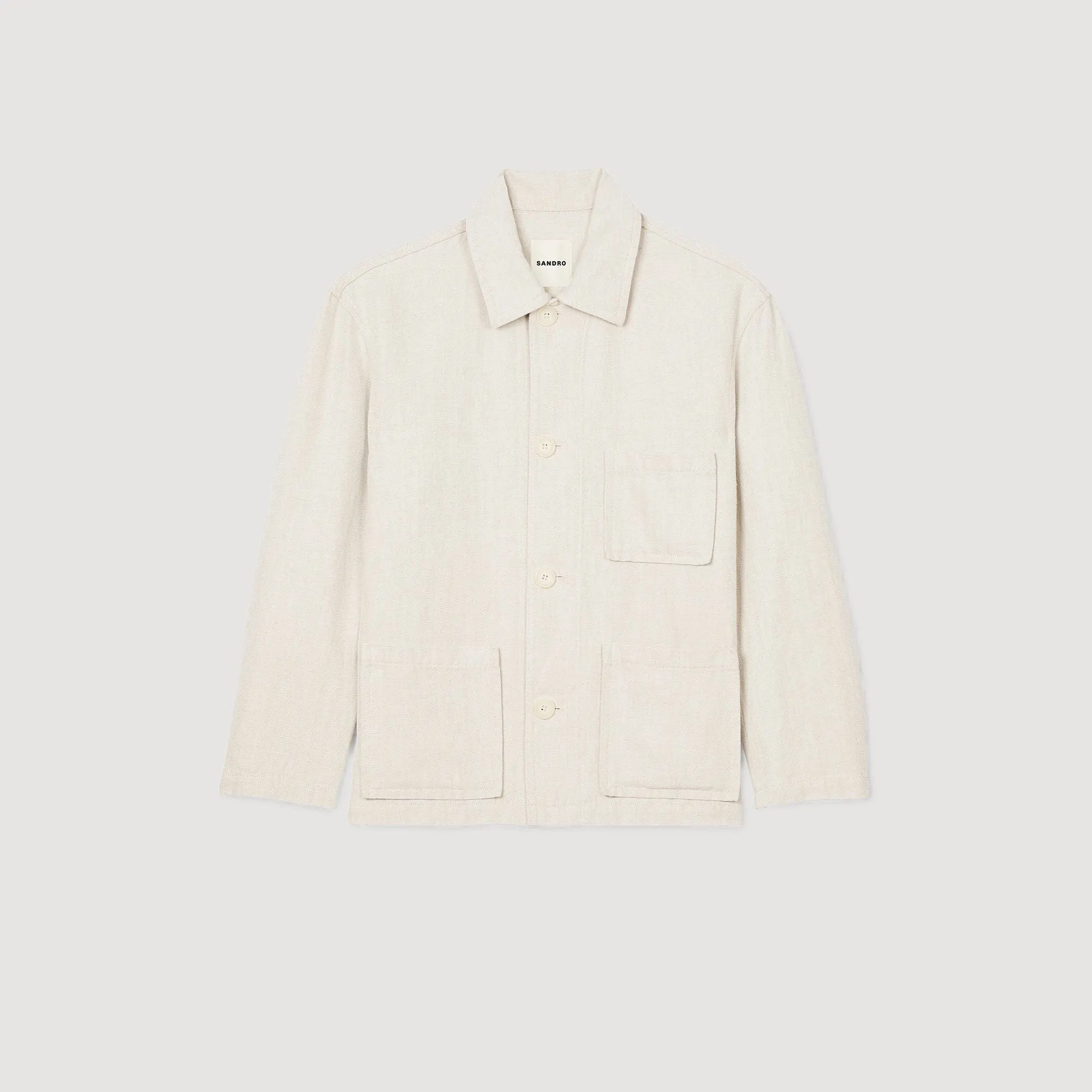 Worker Overshirt Linen Worker Jacket Oats