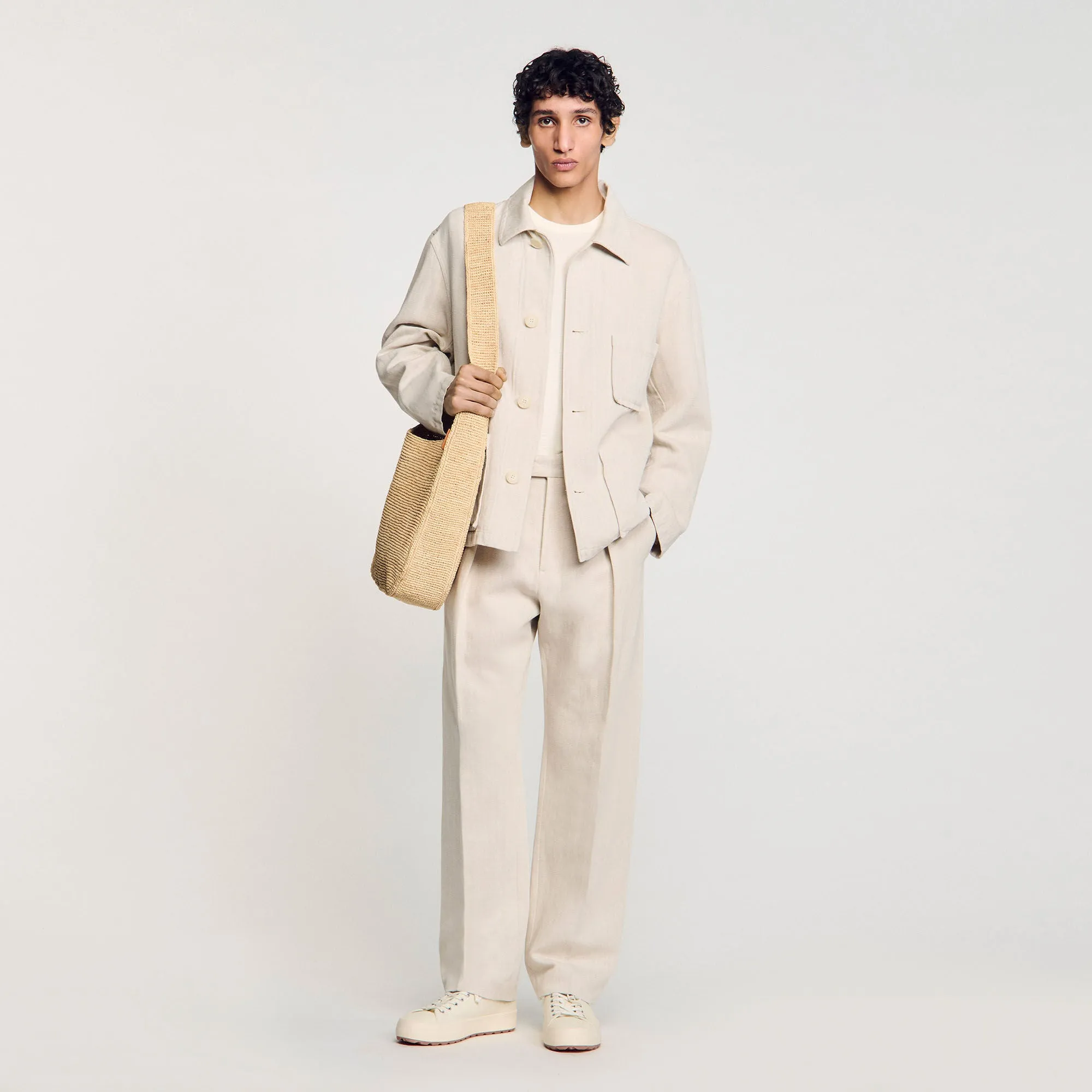 Worker Overshirt Linen Worker Jacket Oats