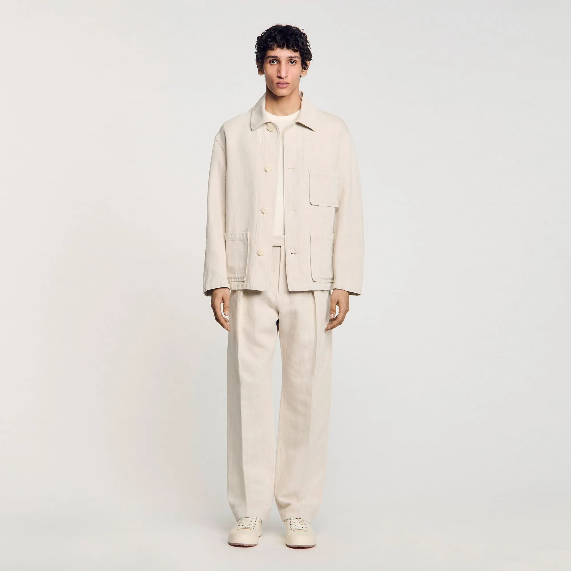 Worker Overshirt Linen Worker Jacket Oats