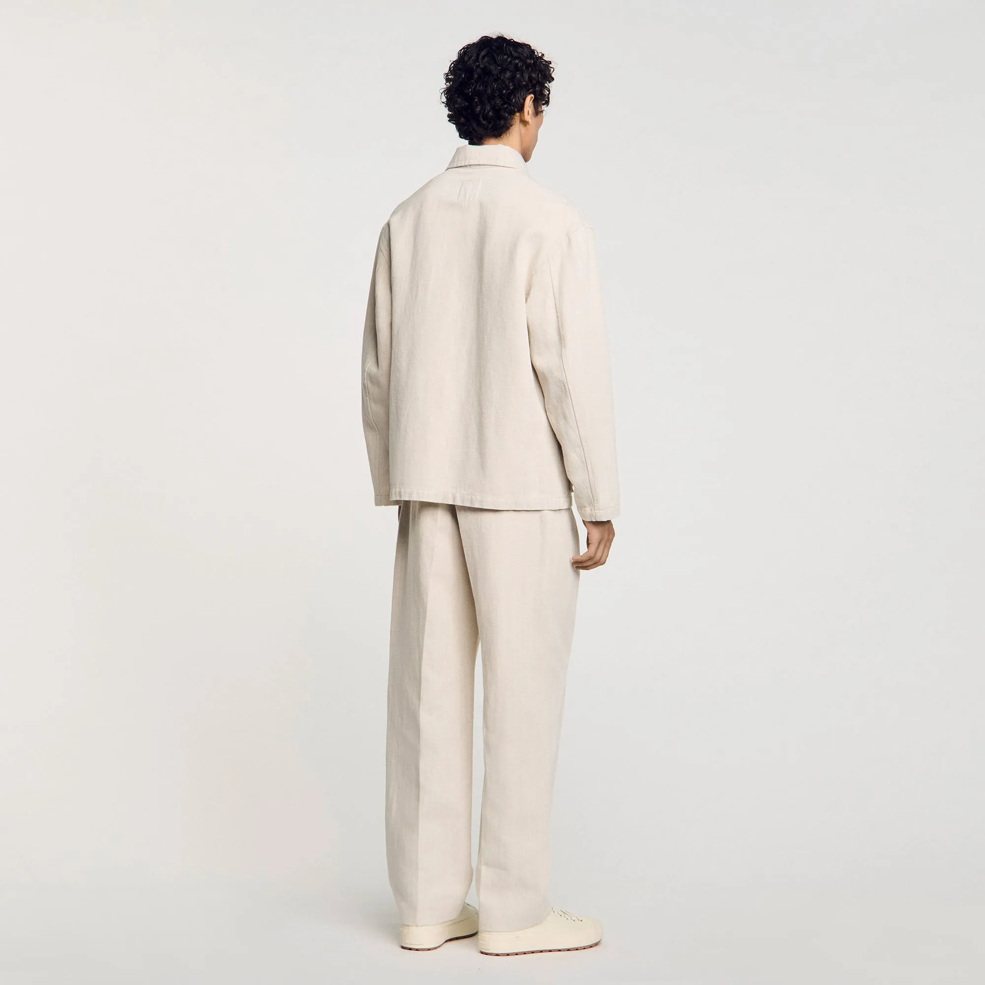Worker Overshirt Linen Worker Jacket Oats