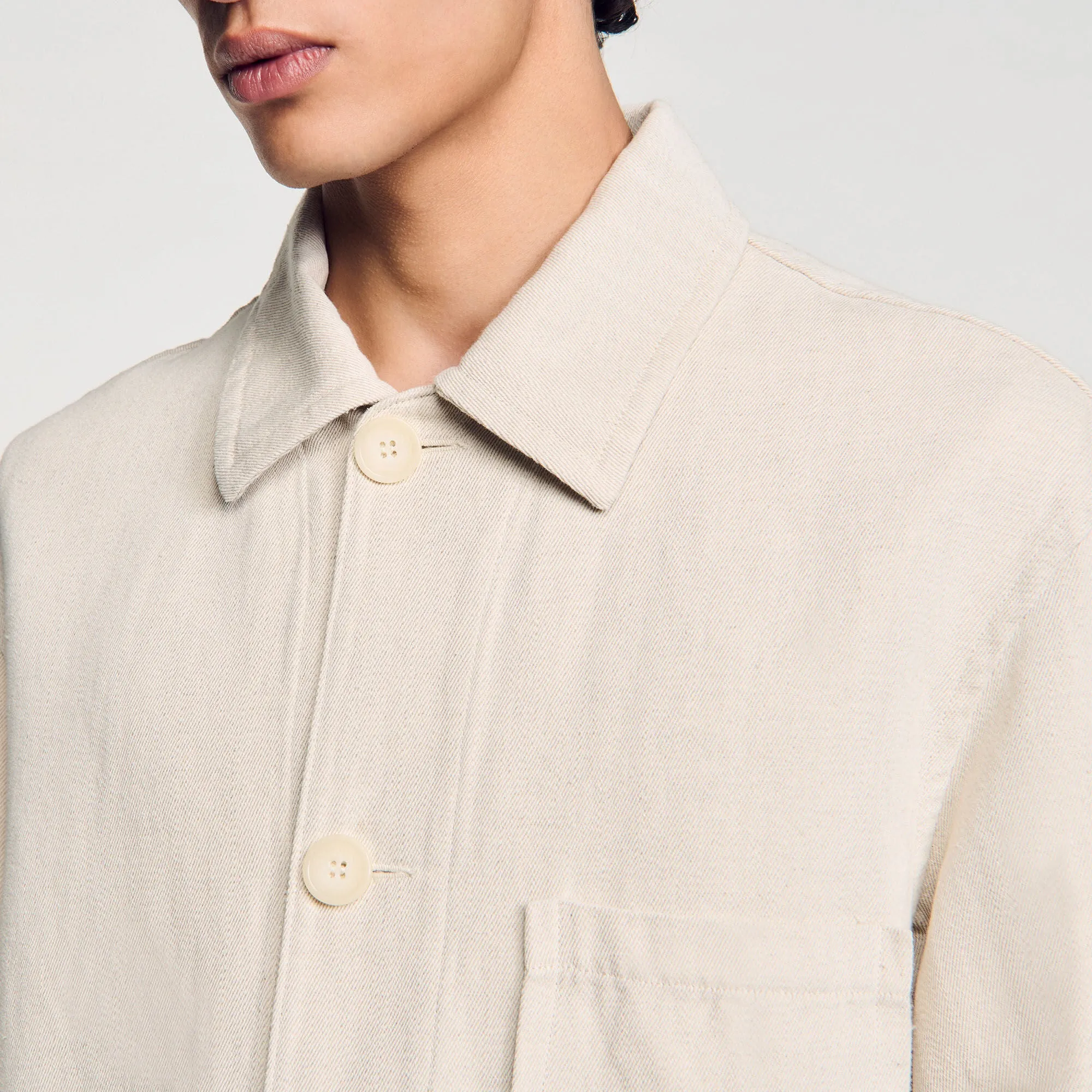 Worker Overshirt Linen Worker Jacket Oats