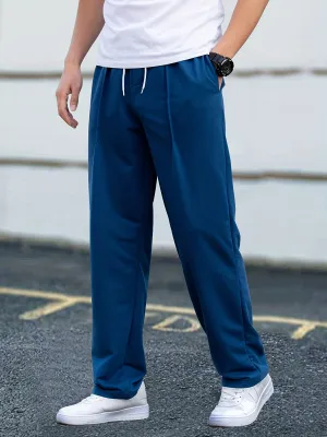 xieyinshe  Drawstring Sweatpants Loose Fit Pants Men's Casual Joggers For Men Winter Fall Running Jogging