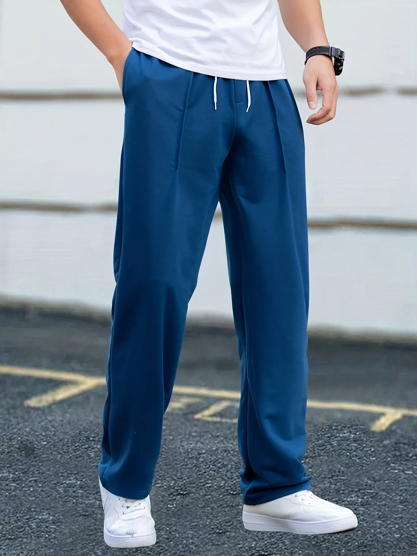 xieyinshe  Drawstring Sweatpants Loose Fit Pants Men's Casual Joggers For Men Winter Fall Running Jogging