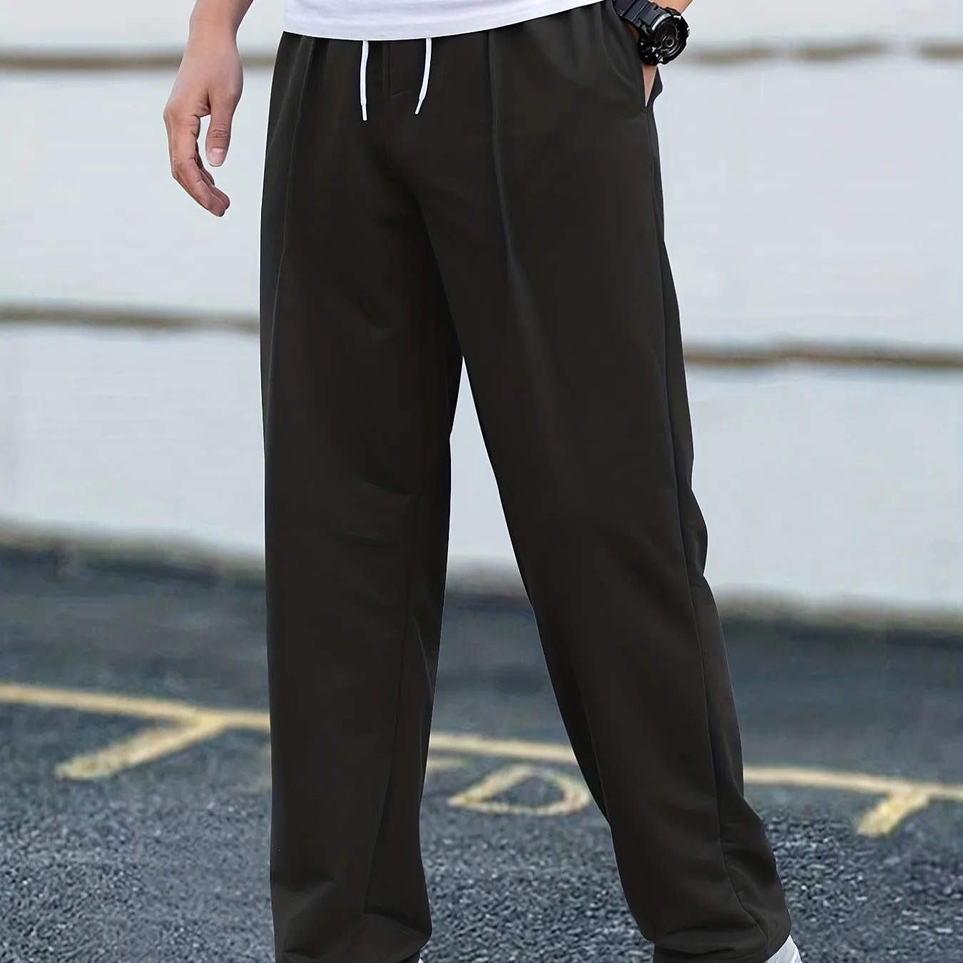 xieyinshe  Drawstring Sweatpants Loose Fit Pants Men's Casual Joggers For Men Winter Fall Running Jogging